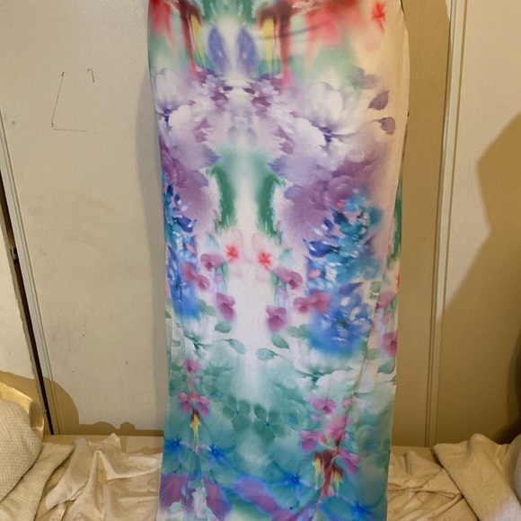 Afrm dress. Size small.colors blue and mint - Picture 3 of 8